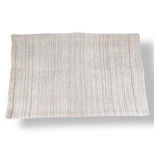 Pottery Barn Textured Chenille Lumbar Pillow Cover Ivory Viscose Blend 16x26